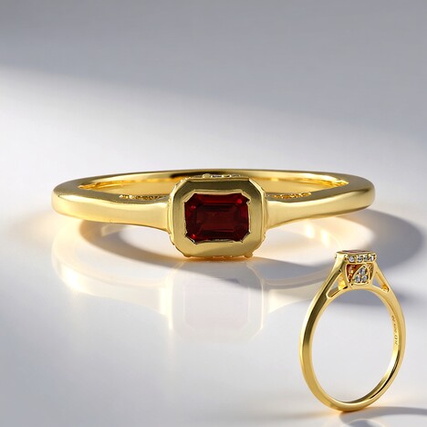 Anello in argento con Rubino Tanzania (Adela Silber)