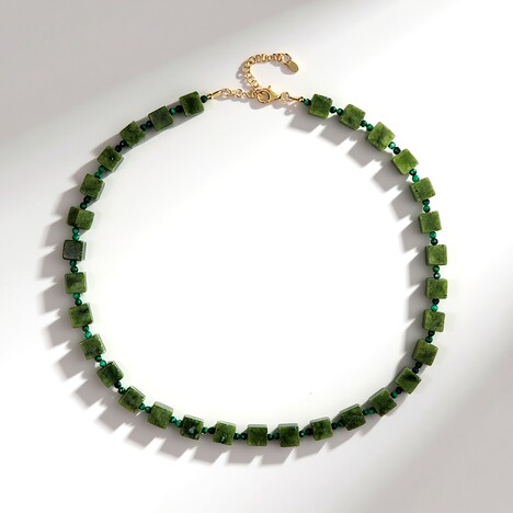 Collana in argento con Giada Canadese