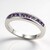Bague en argent et Saphir pourpre de Ceylan
