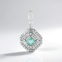 Ciondolo in argento con Smeraldo Color Paraiba