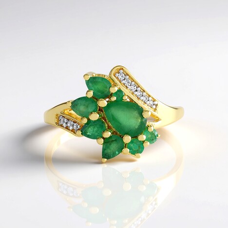 Anello in argento con Smeraldo Zambia