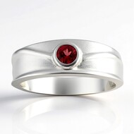 Zilveren ring met een Braziliaanse roze toermalijn (Pallanova)