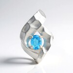Ciondolo in argento con Apatite Blu Neon Goias (Pallanova)