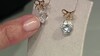 Pendientes en plata con Topacio blanco