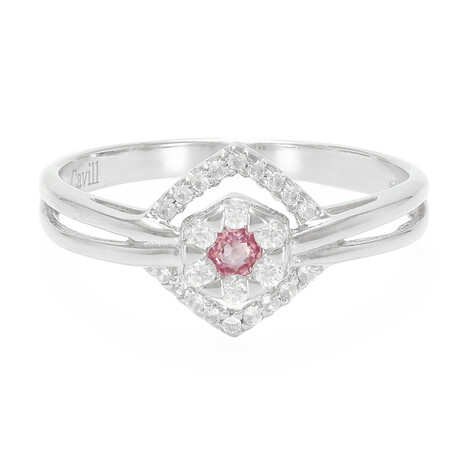 Anillo en plata con Zafiro Padparadscha