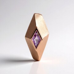 Ciondolo in argento con Ametista Rose de France (MONOSONO COLLECTION)