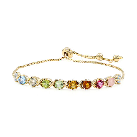 Brazalete en plata con Topacio azul cielo