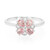 Bague en argent et Saphir Padparadscha