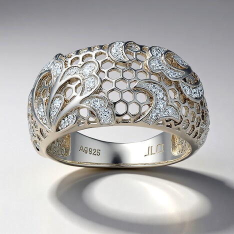 Anello in argento con Diamante I3 (I)