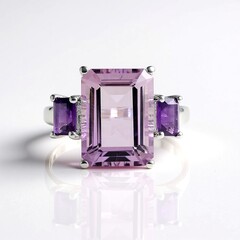 Anello in argento con Ametista Rose de France