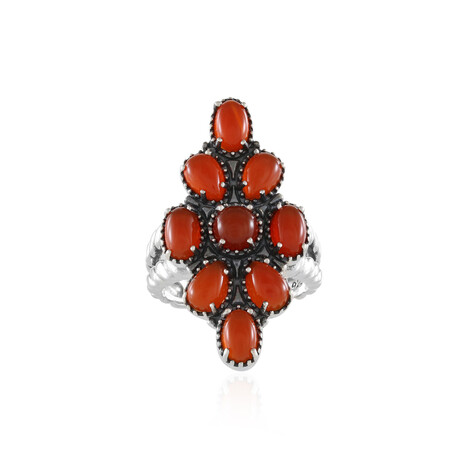 Anello in argento con Onice Rossa (Desert Chic)