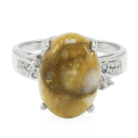 Dinosaur Bone Silver Ring