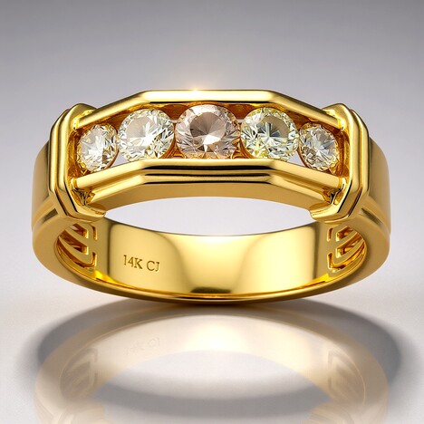 Anello in oro con Diamante Fancy SI2 (CIRARI)