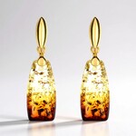Orecchini in argento con Ambra Sunrise Baltica (dagen)