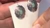 Boucles d'oreilles en argent et Turquoise verte (Desert Chic)