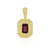 Zilveren hanger met een magenta granaat