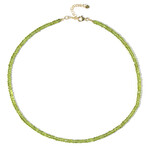 Peridot-Silberhalskette