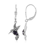 Sambia-Amethyst-Silberohrringe (Desert Chic)