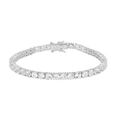 Zilveren armband met witte topaasstenen (Adela Silber)