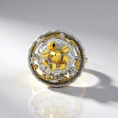 Anello in argento con Topazio Blu Svizzero (Gems en Vogue)