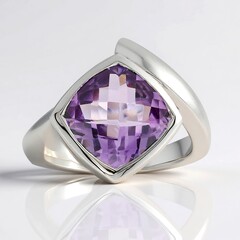 Anello in argento con Ametista