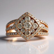 Bague en or et Diamant rose de France VS1 d'Argyle (Annette)