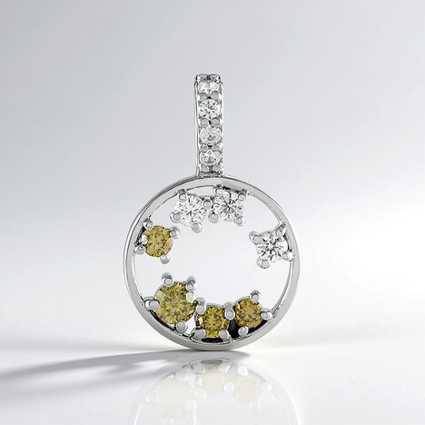 Ciondolo in oro con Diamante Giallo I2