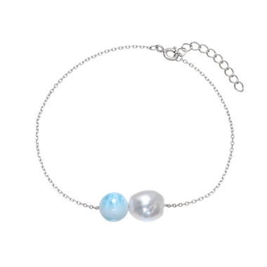 Edelstein-Silberarmband