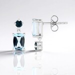 Orecchini in argento con Topazio Blu Cielo