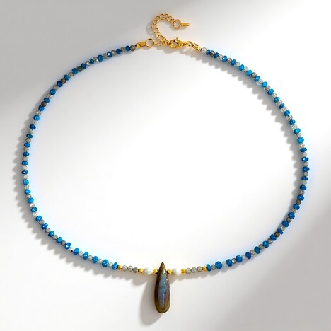 Collana in argento con Labradorite (Riya)