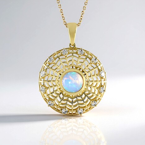 Collana in oro con Opale di Welo (Ornaments by de Melo)