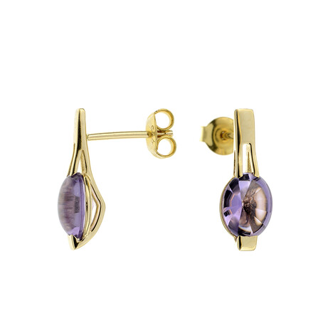 Boucles d'oreilles en or et Améthyste (dagen)