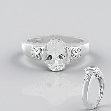 Anello in argento con Danburite