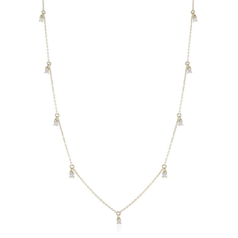 Gouden halsketting met I3 (H) Diamanten (de Melo Gold)