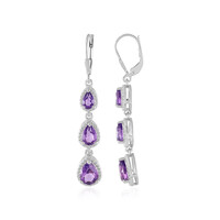 Sibirischer Amethyst-Silberohrringe