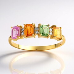 Anello in oro con Zaffiro Giallo