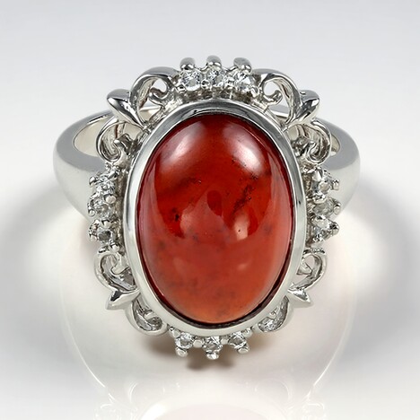 Anello in argento con Granato Essonite