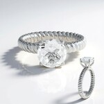 Anello in argento con Topazio Bianco