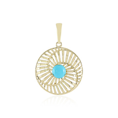Colgante en oro con Turquesa bella durmiente (Ornaments by de Melo)