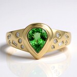 Anello in oro con Tsavorite AAA del Kenia (CIRARI)