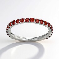Bague en argent et Grenat du Mozambique
