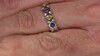Anillo en plata con Zafiro azul Ceylon