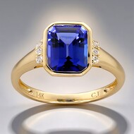 14K AAA Tanzanite Gold Ring (CIRARI)
