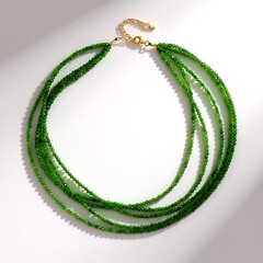 Collana in argento con Diopside Russo