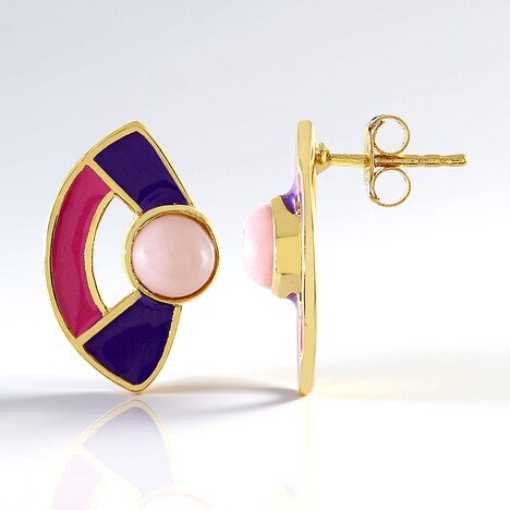 Orecchini in argento con Opale Rosa