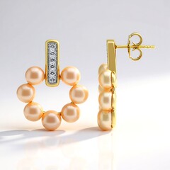 Orecchini in argento con Perla d'Acqua Dolce Pesca