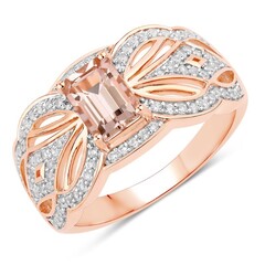 Anello in oro con Morganite AAA (SUHANA)