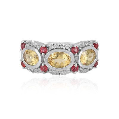 Bague en argent et Béryl jaune
