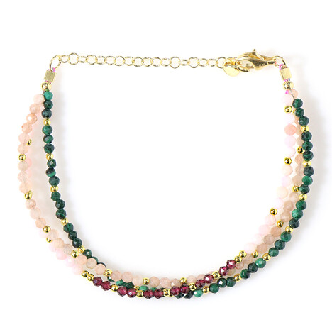 Brazalete en plata con Granate de Mozambique (Riya)