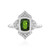 Anillo en plata con Diópsido de Rusia